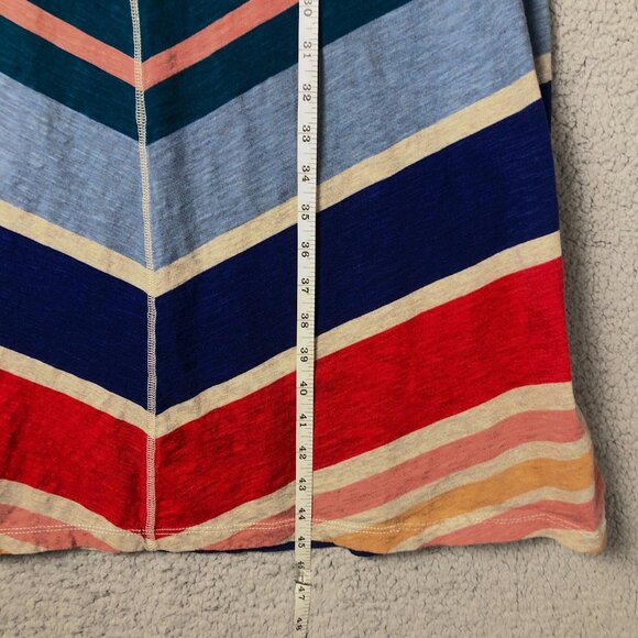 ANTHROPOLOGIE Saturday Sunday Chevron Lounge Dress Women Small Midi Rainbow - Picture 7 of 7